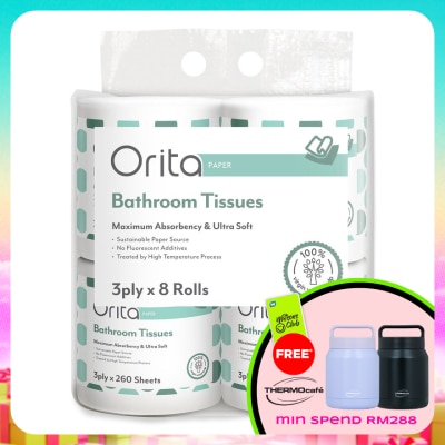 ORITA - ORITA TOILET ROLL 3Ply 260 Sheets x 8s