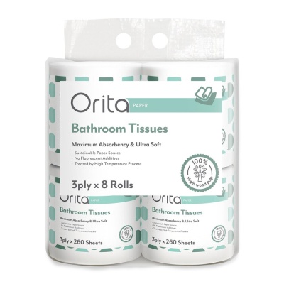 ORITA - ORITA TOILET ROLL 3Ply 260 Sheets x 8s image