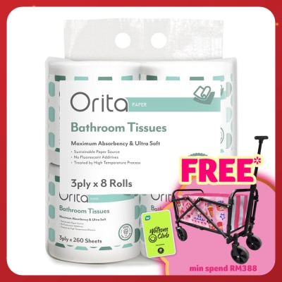 ORITA ORITA TOILET ROLL 3Ply 260 Sheets x 8s
