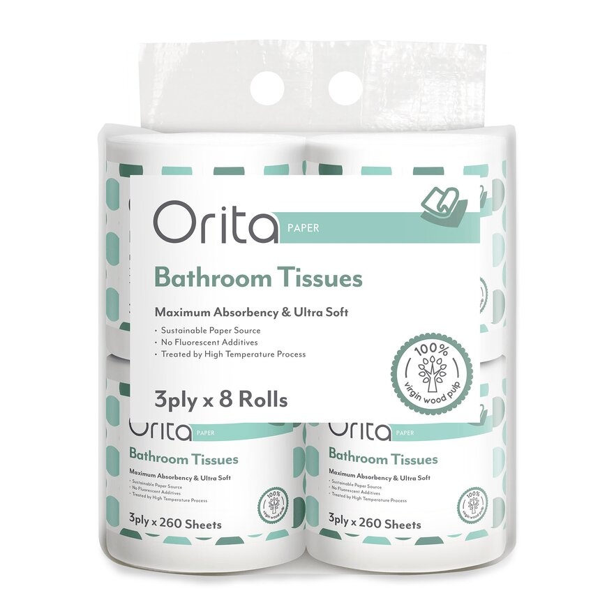 ORITA TOILET ROLL 3Ply 260 Sheets x 8s image