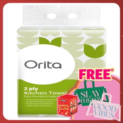 ORITA Soft Pack Kitchen Towel 2Ply 120 Sheets x 4s