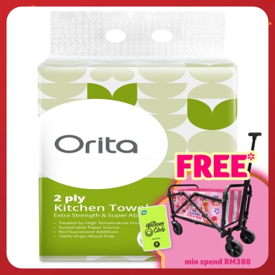 ORITA Soft Pack Kitchen Towel 2Ply 120 Sheets x 4s