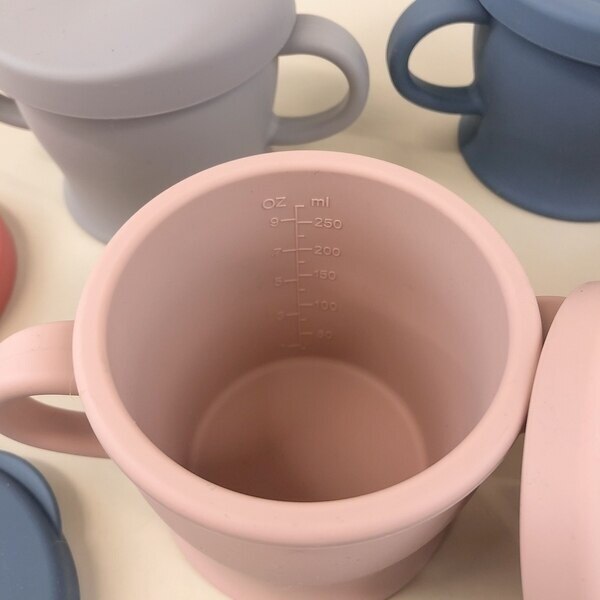 Silicone Sip-N-Snack Cup (250ml) - Blush