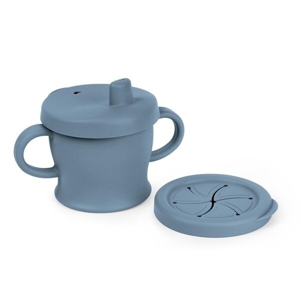 Silicone Sip-N-Snack Cup (250ml) - Bluestone
