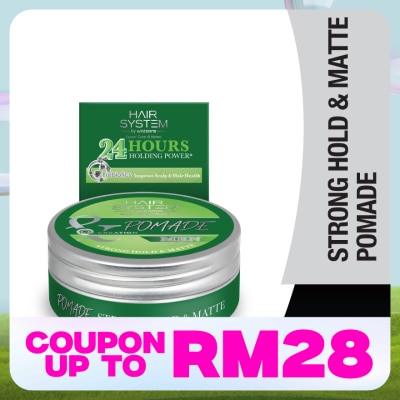 HAIR SYSTEM BY WATSONS Styling Pomade - Strong Hold & Matt 75g