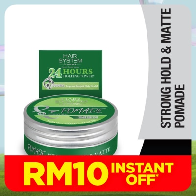 HAIR SYSTEM BY WATSONS Styling Pomade - Strong Hold & Matt 75g