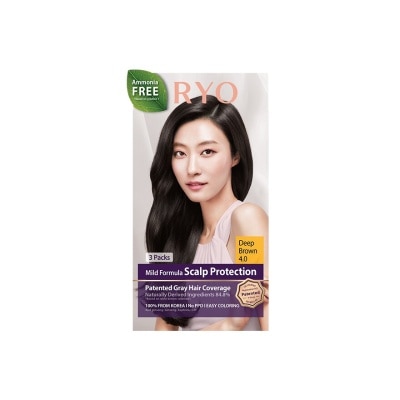 RYO Mild Formula Hair Dye Cream 4.0 Deep Brown 1s