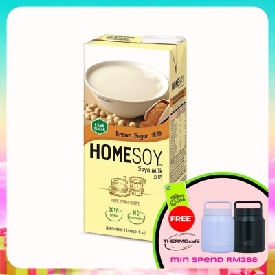 HOMESOY - Brown Sugar Soya Milk 1L (Less Sugar)