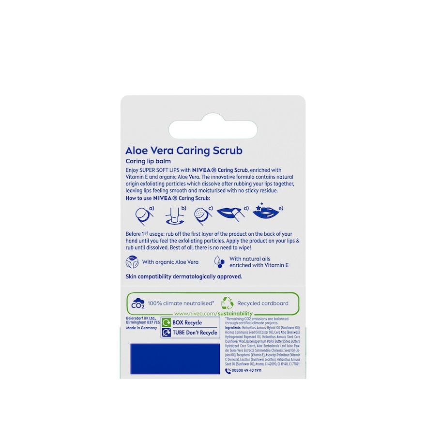 Aloe Vera Caring Lip Scrub 4.8g