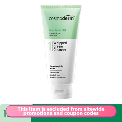 COSMODERM Tea Tree Oil Whipped Cream Cleanser 125ml