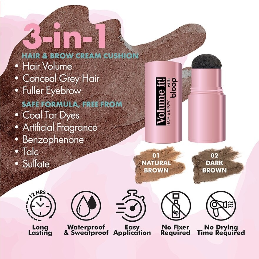 Hair & Brow Cream Cushion Light Brown