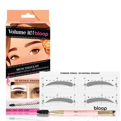 BLOOP Brow Brush & Stencils 02 Straight