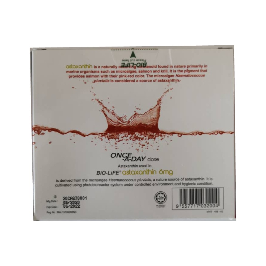 Astaxanthin 6mg 30s image