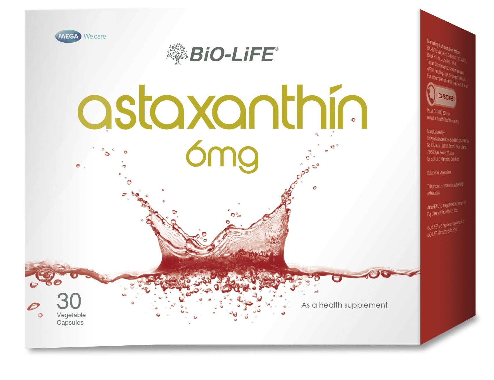 Astaxanthin 6mg 30s