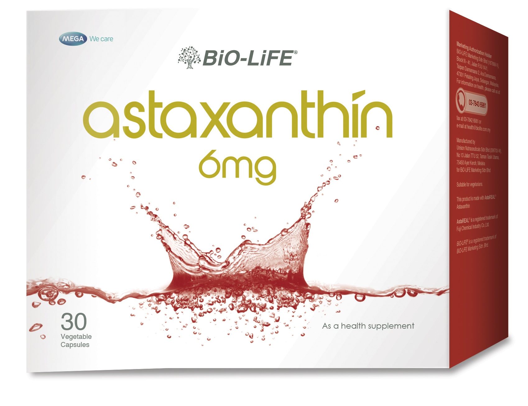 Astaxanthin 6mg 30s image