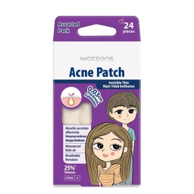 WATSONS Acne Patch 0.03cm thickness - Assorted 24s