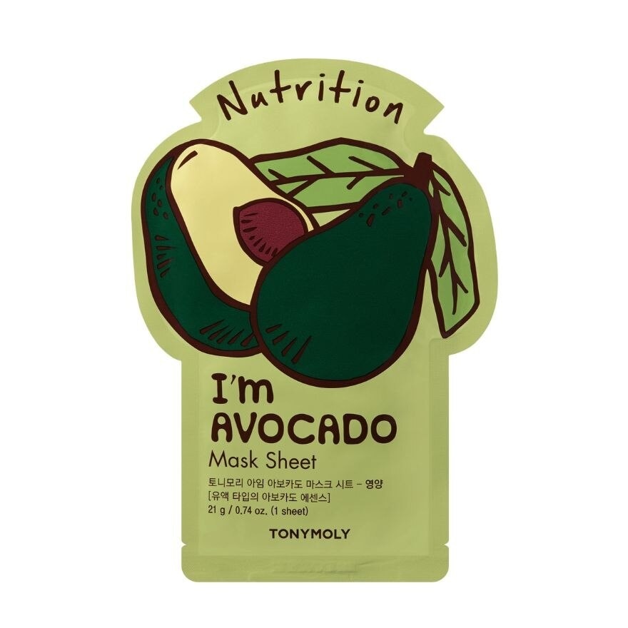 I'm Avocado Mask Sheet Nutrition 1s