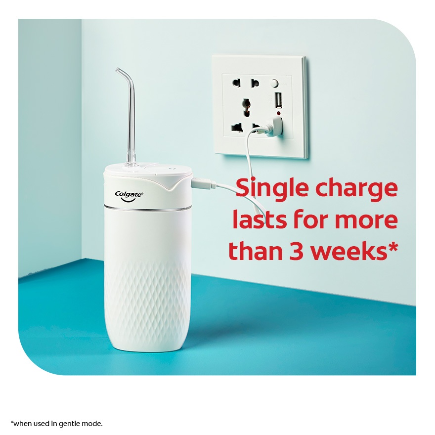 Colgate Blast Water Flosser Rechargeable White 1s image