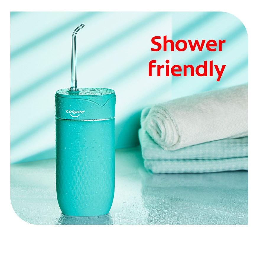 Colgate Blast Water Flosser Rechargeable Teal Green 1s image