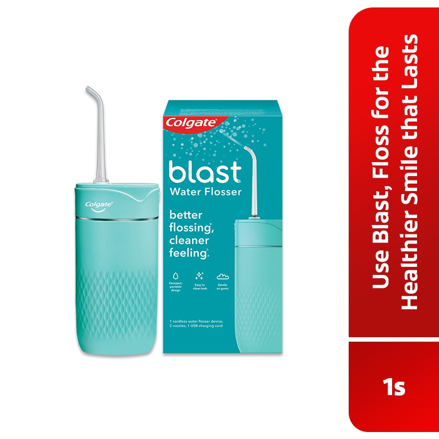 Colgate Blast Water Flosser Rechargeable Teal Green 1s image