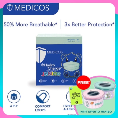 MEDICOS 4ply Hydrocharge Junior Minty Green 50's