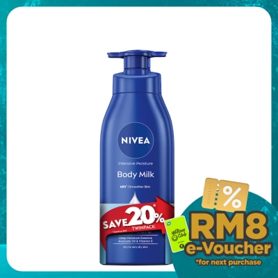 NIVEA Intensive Moisture Body Milk 380ml Twin Pack