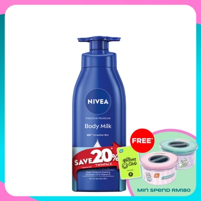 NIVEA Intensive Moisture Body Milk 380ml Twin Pack