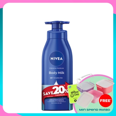 NIVEA Intensive Moisture Body Milk 380ml Twin Pack