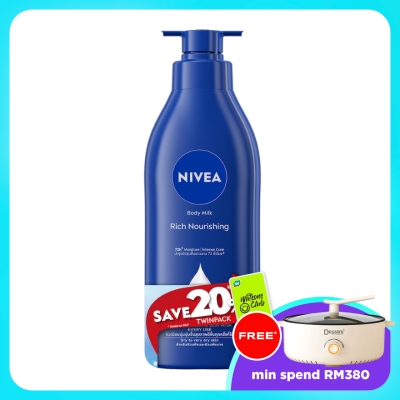 NIVEA - Rich Nourishing Body Milk 350ml Twin Pack image