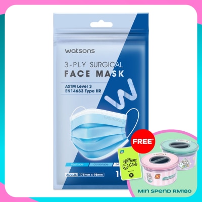 WATSONS Surgical 3Ply Face Mask Adult 10s