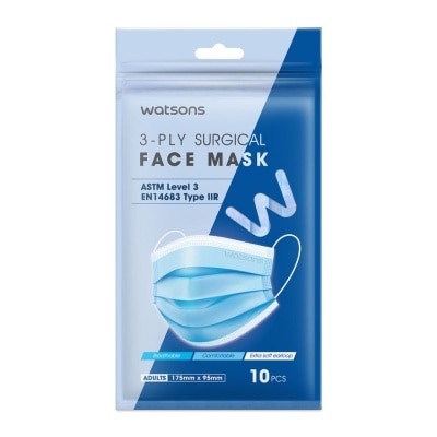 WATSONS - Surgical 3Ply Face Mask Adult 10s