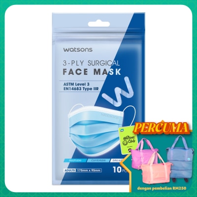 WATSONS - Surgical 3Ply Face Mask Adult 10s