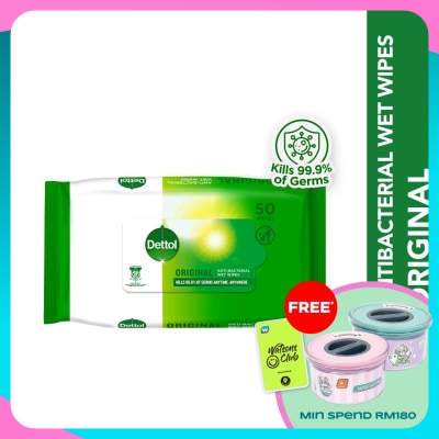 DETTOL Antibacterial Wipes Original 50s