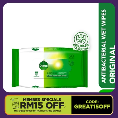 DETTOL Antibacterial Wipes Original 50s