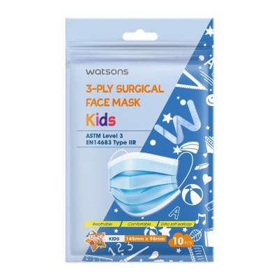WATSONS - Surgical 3Ply Face Mask Kids 10s