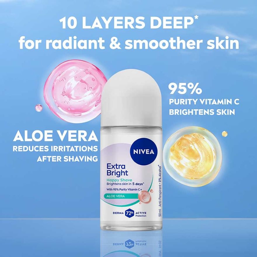 Deodorant Brightening Happy Shave Roll On 50ml image