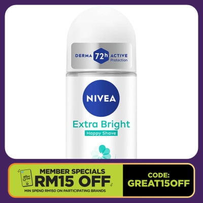 NIVEA Deodorant Brightening Happy Shave Roll On 50ml