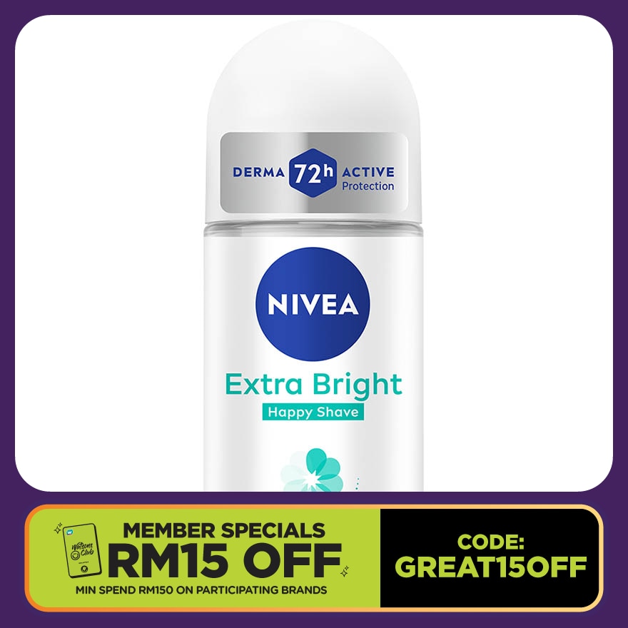 Deodorant Brightening Happy Shave Roll On 50ml