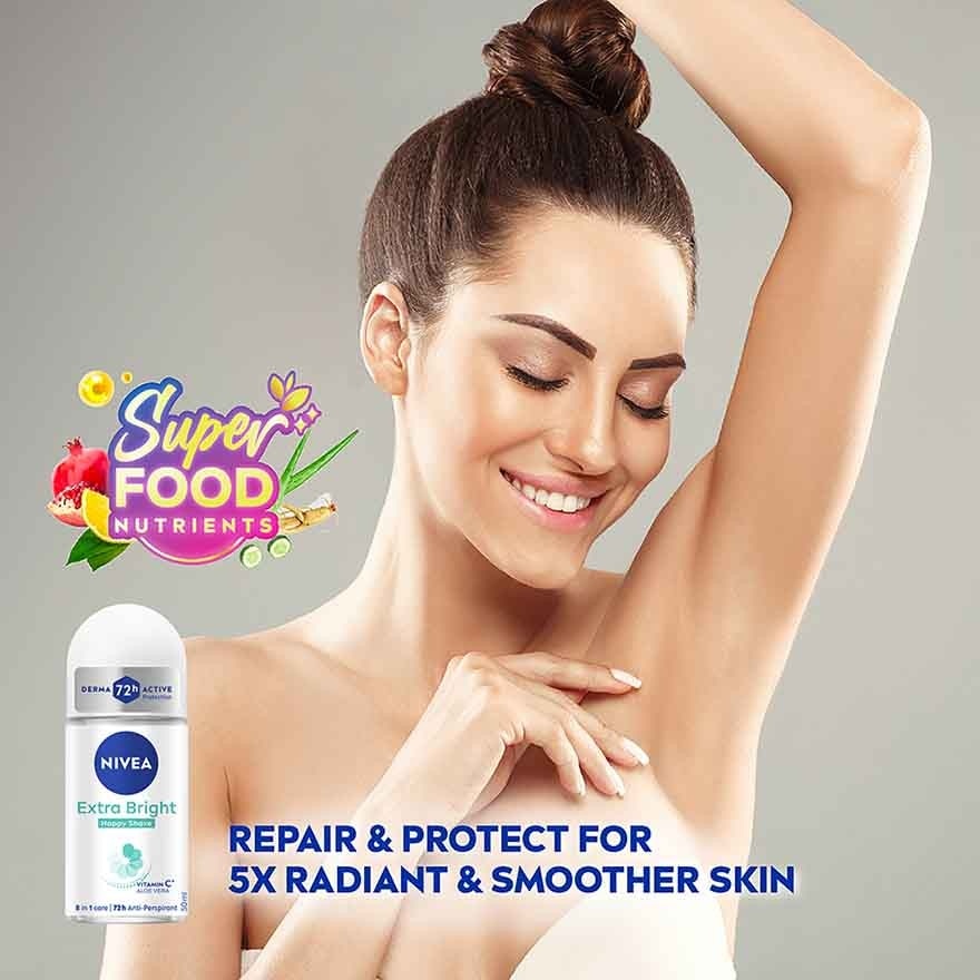 Deodorant Brightening Happy Shave Roll On 50ml