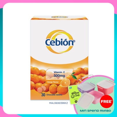 CEBION Vitamin C 500mg Chewable Tablets 30's