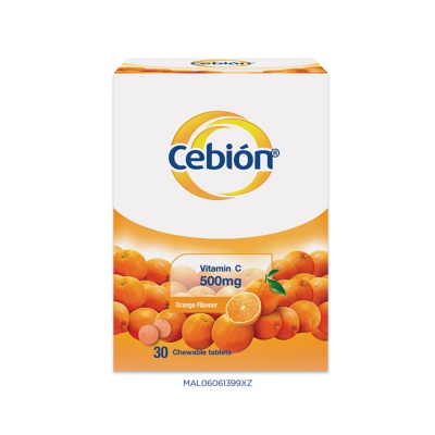 CEBION - Vitamin C 500mg Chewable Tablets 30's image