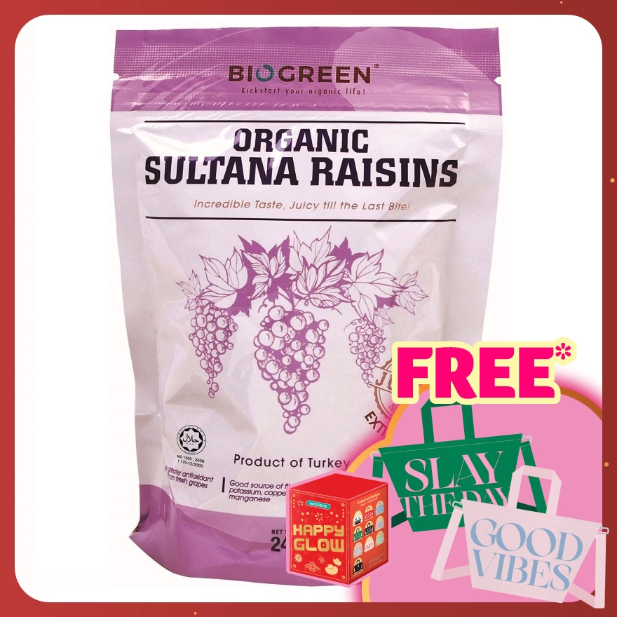 Organic Sultana Raisins 190g + 50g