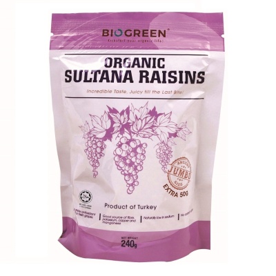 BIOGREEN - Organic Sultana Raisins 190g + 50g image