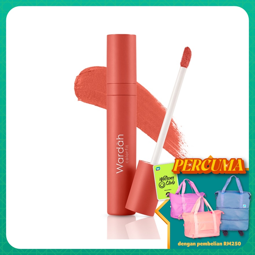 WARDAH Colorfit Velvet Matte Lip Mousse 10 Lively Coral