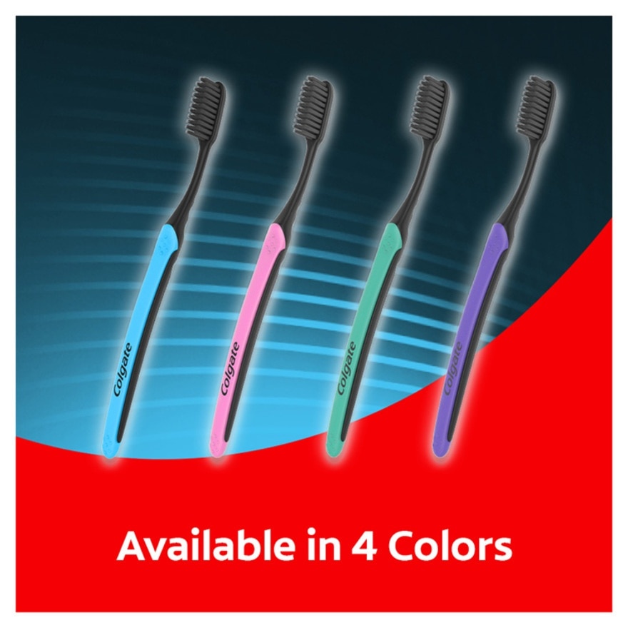 Colgate SlimSoft Charcoal Toothbrush Ultra Soft 3s