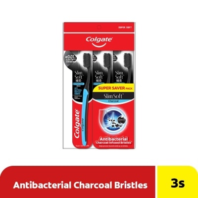 COLGATE SlimSoft Charcoal Ultra Soft 3s