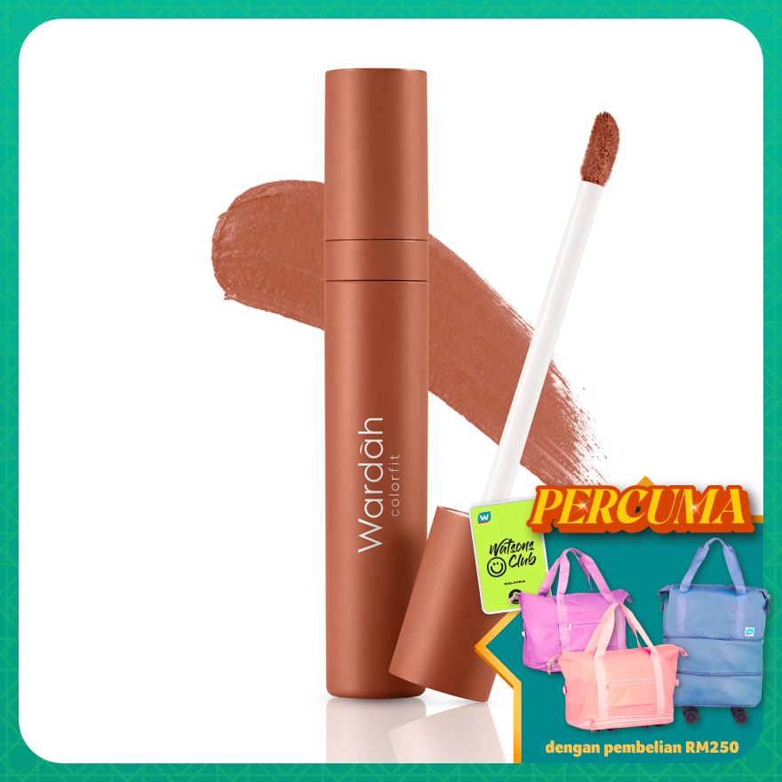 WARDAH Colorfit Velvet Matte Lip Mousse 14 Dainty Caramel
