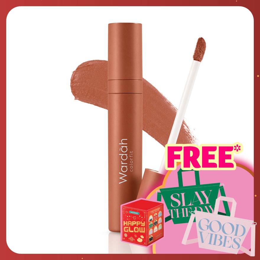 WARDAH Colorfit Velvet Matte Lip Mousse 14 Dainty Caramel