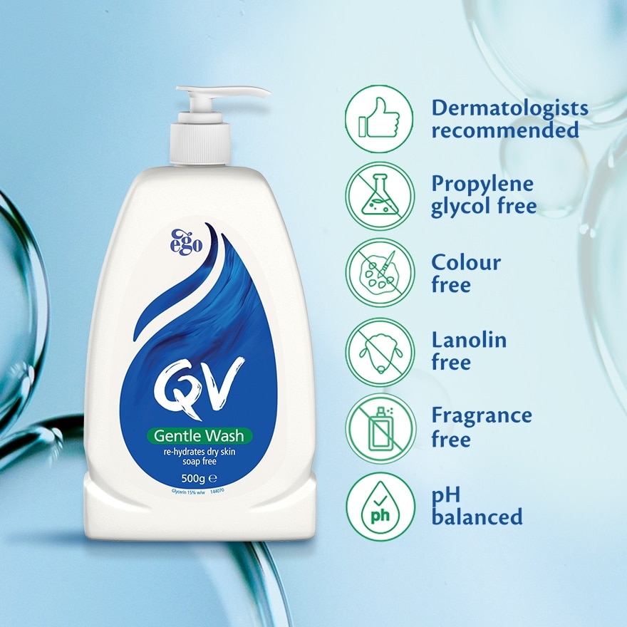 Gentle Wash 500g Twin Pack FREE QV Skin Lotion 50ml