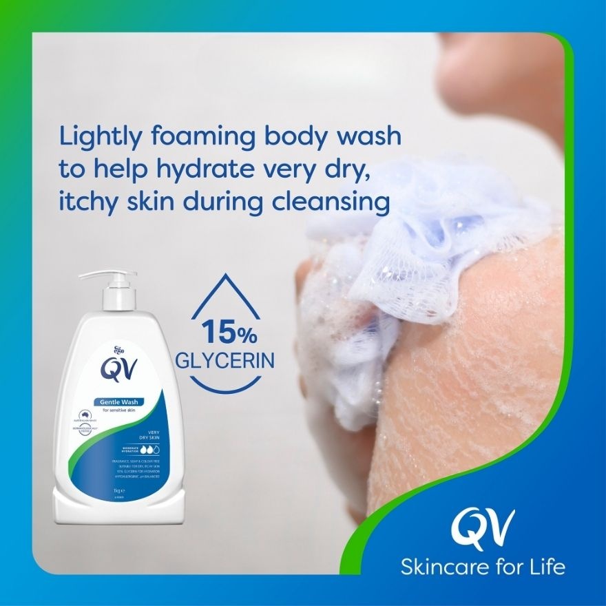 Gentle Wash 500g Twin Pack FREE QV Skin Lotion 50ml image